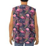 Tropical Flamingo Aloha Pattern Print Sleeveless Baseball Jersey