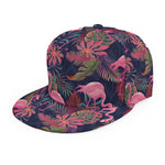 Tropical Flamingo Aloha Pattern Print Snapback Cap