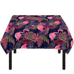 Tropical Flamingo Aloha Pattern Print Tablecloth