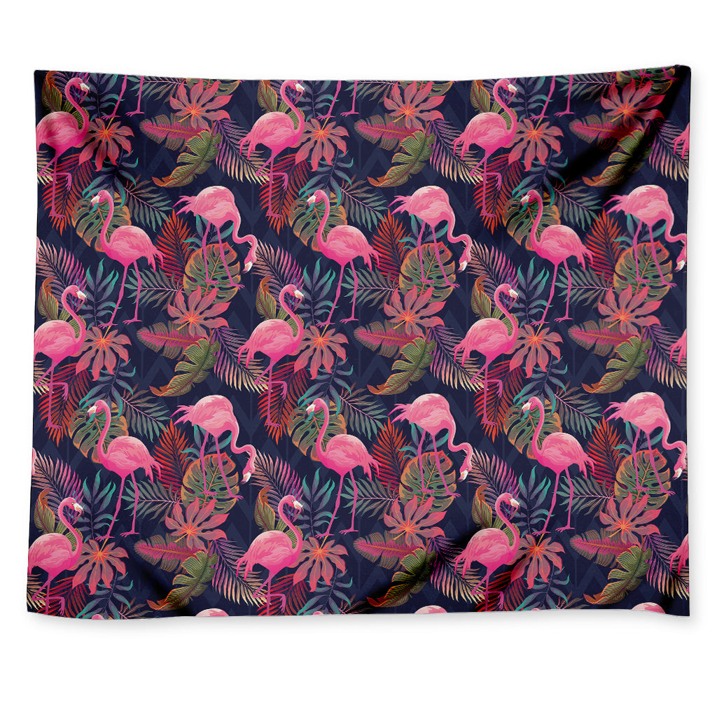 Tropical Flamingo Aloha Pattern Print Tapestry