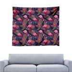 Tropical Flamingo Aloha Pattern Print Tapestry