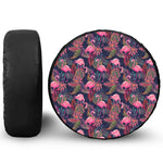 Tropical Flamingo Aloha Pattern Print Tire Cover