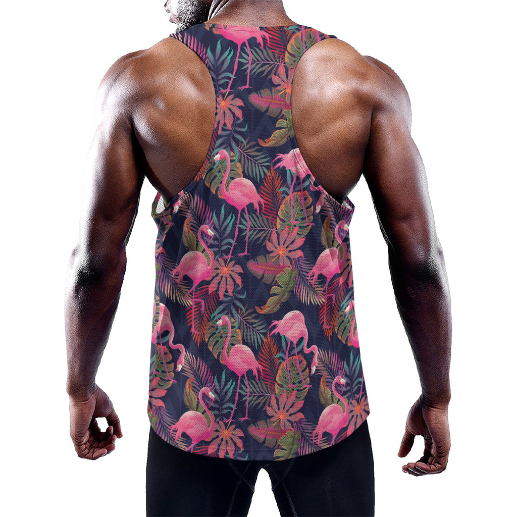 Tropical Flamingo Aloha Pattern Print Training Tank Top