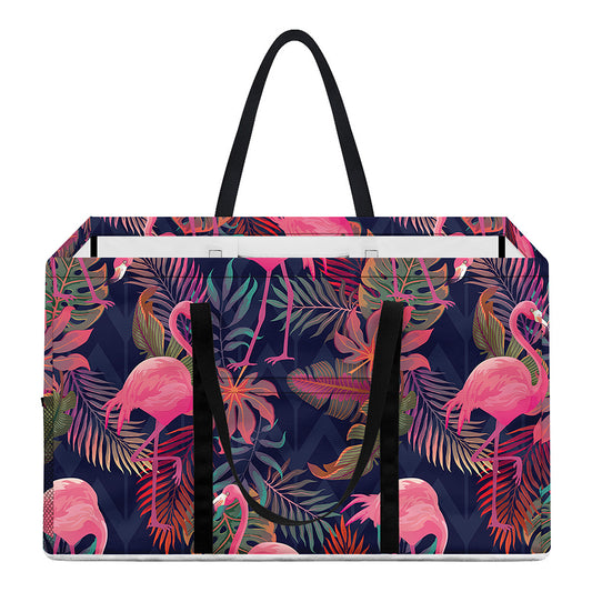Tropical Flamingo Aloha Pattern Print Utility Tote Bag