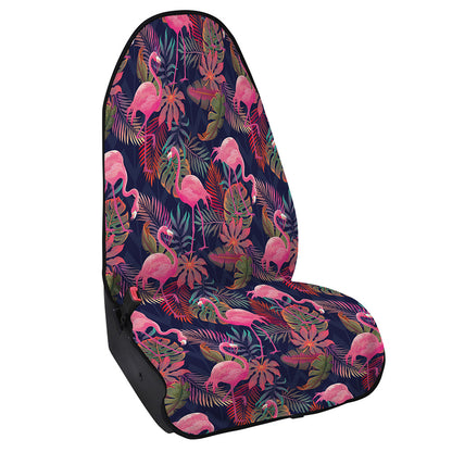 Tropical Flamingo Aloha Pattern Print Waterproof Car Seat Cover