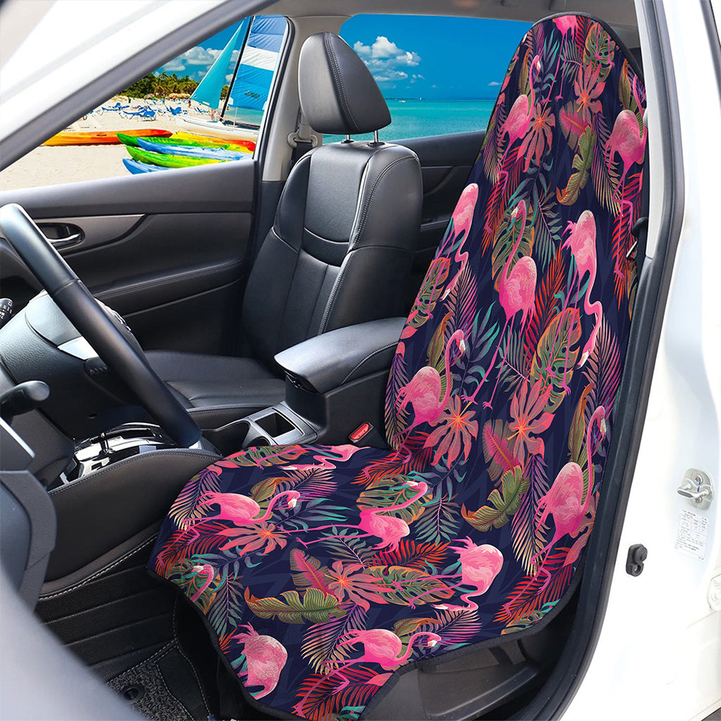 Tropical Flamingo Aloha Pattern Print Waterproof Car Seat Cover