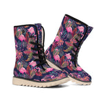 Tropical Flamingo Aloha Pattern Print Winter Boots