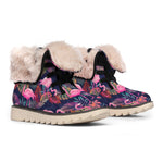 Tropical Flamingo Aloha Pattern Print Winter Boots