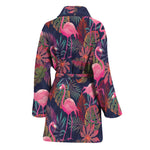 Tropical Flamingo Aloha Pattern Print Women's Bathrobe
