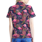Tropical Flamingo Aloha Pattern Print Women's Polo Shirt