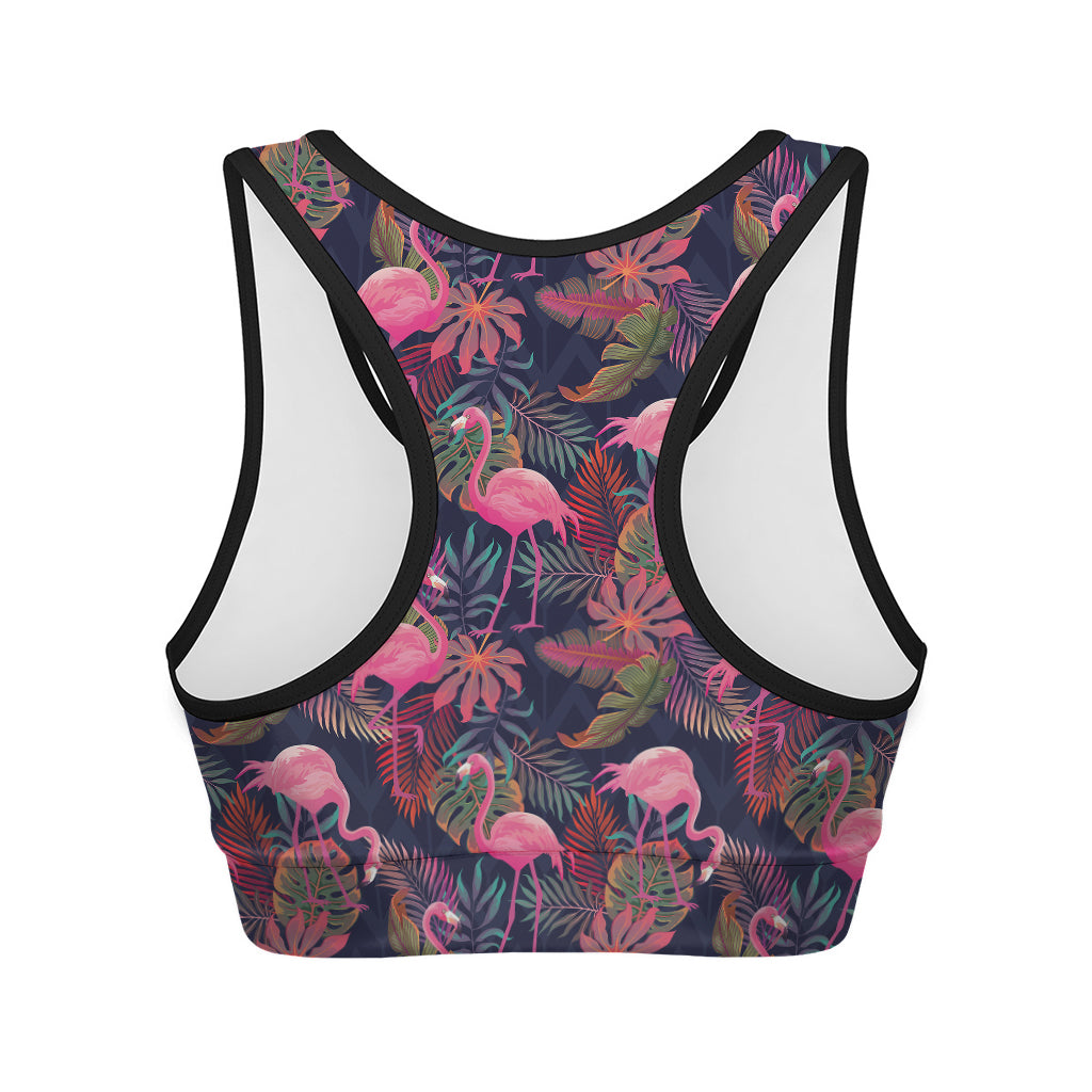 Tropical Flamingo Aloha Pattern Print Women's Sports Bra