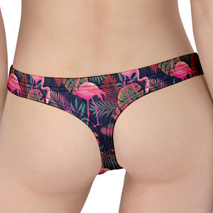 Tropical Flamingo Aloha Pattern Print Women's Thong