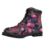 Tropical Flamingo Aloha Pattern Print Work Boots