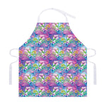 Tropical Flamingo And Hibiscus Print Adjustable Apron