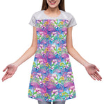 Tropical Flamingo And Hibiscus Print Adjustable Apron