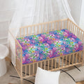 Tropical Flamingo And Hibiscus Print Baby Crib Sheet
