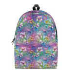 Tropical Flamingo And Hibiscus Print Backpack