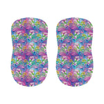 Tropical Flamingo And Hibiscus Print Bar Stool Covers