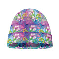 Tropical Flamingo And Hibiscus Print Beanie