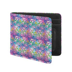 Tropical Flamingo And Hibiscus Print Bifold Wallet
