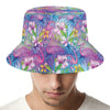 Tropical Flamingo And Hibiscus Print Bucket Hat