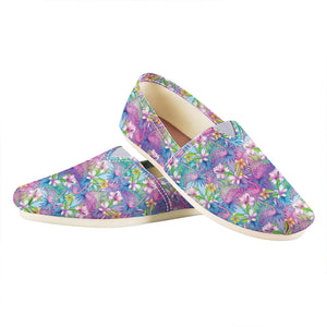 Tropical Flamingo And Hibiscus Print Casual Shoes