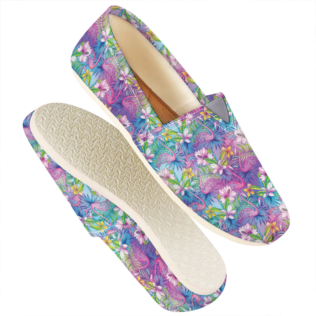 Tropical Flamingo And Hibiscus Print Casual Shoes