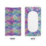 Tropical Flamingo And Hibiscus Print Changing Pad Cover