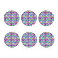 Tropical Flamingo And Hibiscus Print Coaster Set