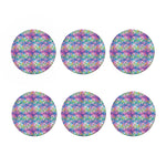 Tropical Flamingo And Hibiscus Print Coaster Set