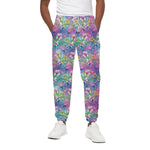 Tropical Flamingo And Hibiscus Print Cotton Pants