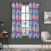 Tropical Flamingo And Hibiscus Print Curtain