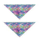 Tropical Flamingo And Hibiscus Print Dog Bandana