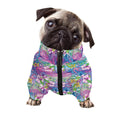 Tropical Flamingo And Hibiscus Print Dog Zip Up Jacket