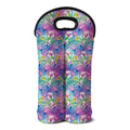 Tropical Flamingo And Hibiscus Print Double Neoprene Wine Tote