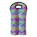 Tropical Flamingo And Hibiscus Print Double Neoprene Wine Tote