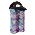 Tropical Flamingo And Hibiscus Print Double Neoprene Wine Tote
