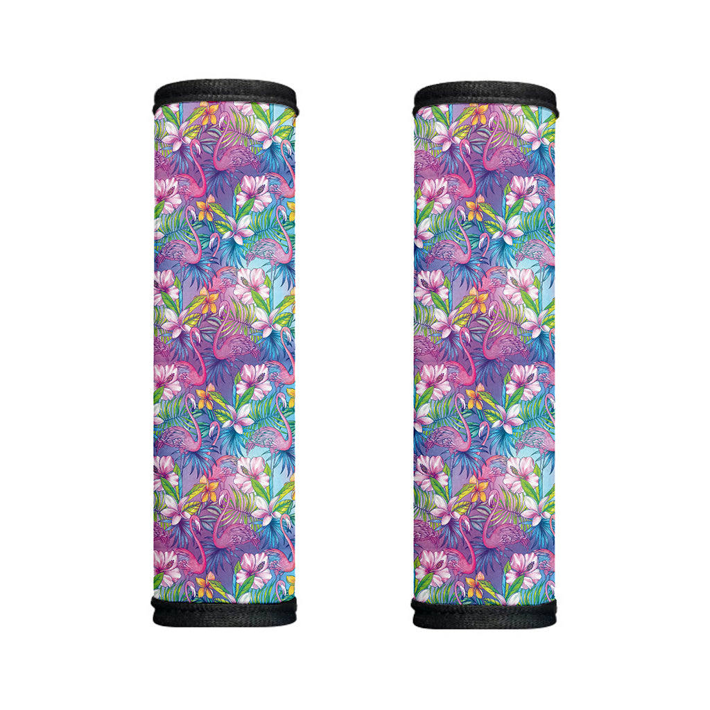 Tropical Flamingo And Hibiscus Print Handle Covers