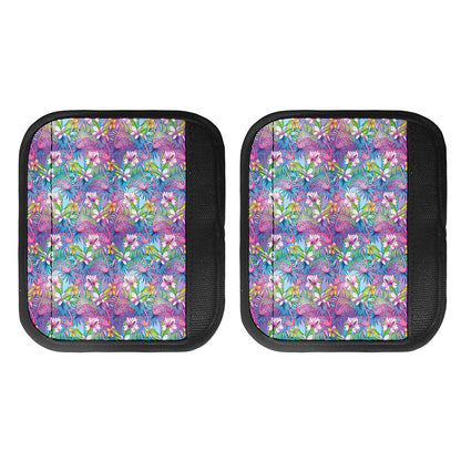 Tropical Flamingo And Hibiscus Print Handle Covers