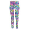 Tropical Flamingo And Hibiscus Print High-Waisted Pocket Leggings