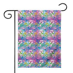 Tropical Flamingo And Hibiscus Print House Flag