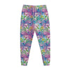 Tropical Flamingo And Hibiscus Print Jogger Pants