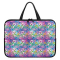 Tropical Flamingo And Hibiscus Print Laptop Sleeve With Handle