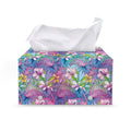 Tropical Flamingo And Hibiscus Print Leather Tissue Box Cover