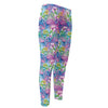 Tropical Flamingo And Hibiscus Print Men's Compression Pants