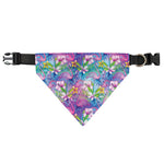 Tropical Flamingo And Hibiscus Print Over The Collar Dog Bandana