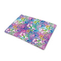 Tropical Flamingo And Hibiscus Print Pet Cooling Mat Cover