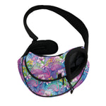 Tropical Flamingo And Hibiscus Print Pet Sling Carrier