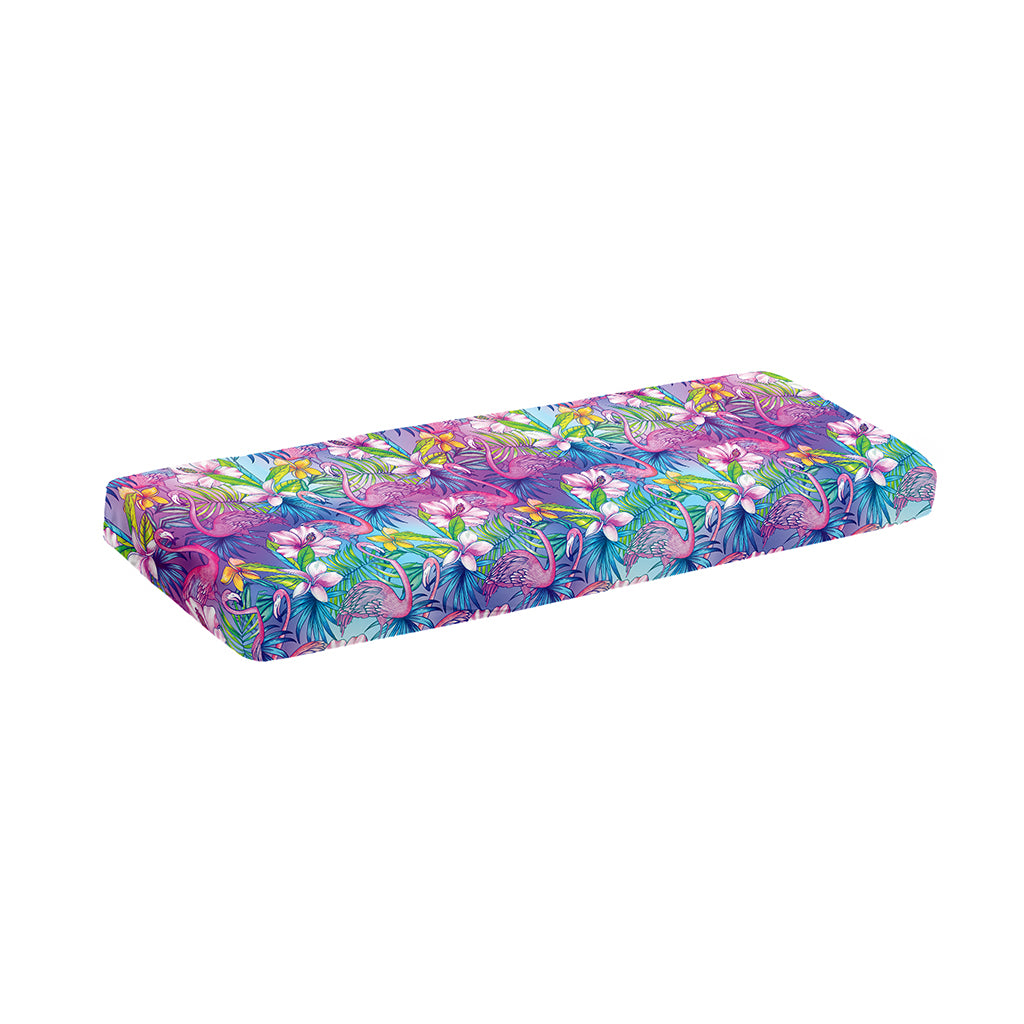 Tropical Flamingo And Hibiscus Print Piano Keyboard Cover