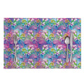 Tropical Flamingo And Hibiscus Print Placemat